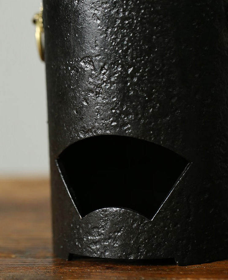 圓形手工鐵藝碳爐圍爐煮茶雙耳款碳爐(圖2)